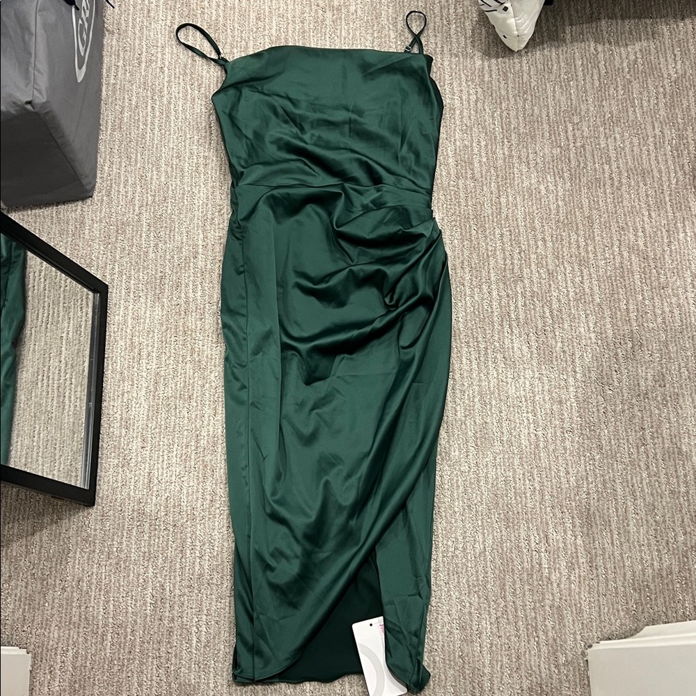 Shein Green Satin Dress